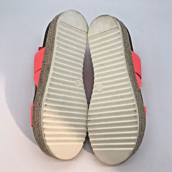 Madden Girl Cybell Espadrille Platform Sandal Women 7.5M Hot Pink Elastic Strap - Picture 8 of 9